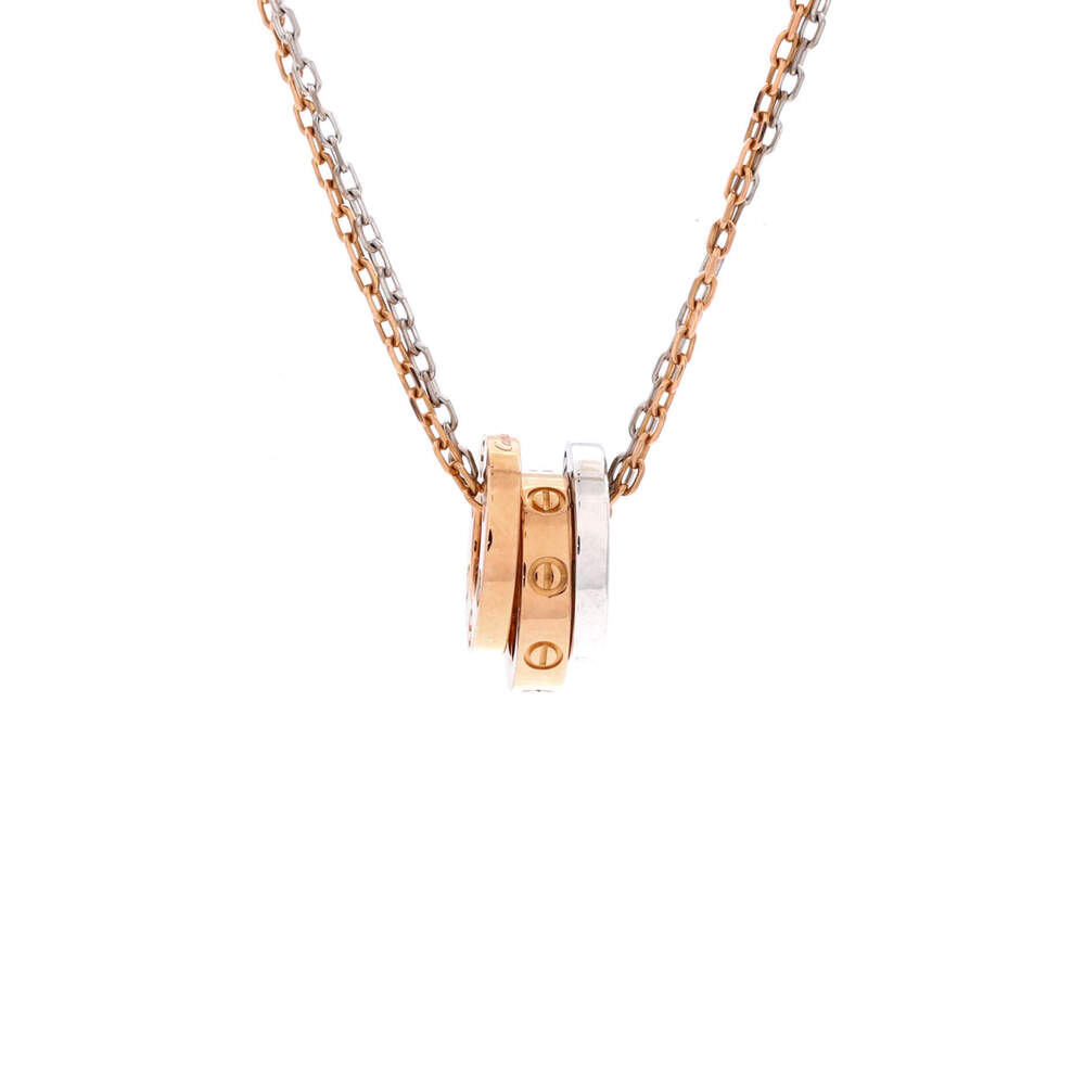 Cartier Love 3 Ring Pendant Necklace